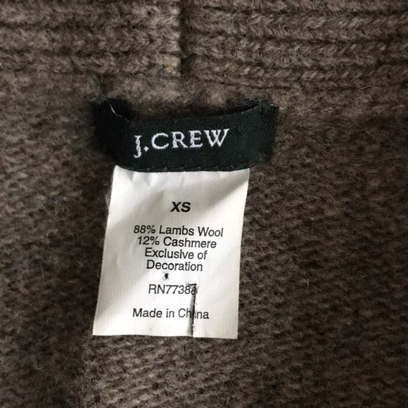J. Crew toggle cardigan XS cashmere blend oatmeal - Picture 4 of 8